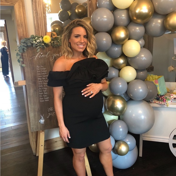 Endless Rose off the shoulder black dress - NOT maternity but CAN BE - Picture 3 of 3